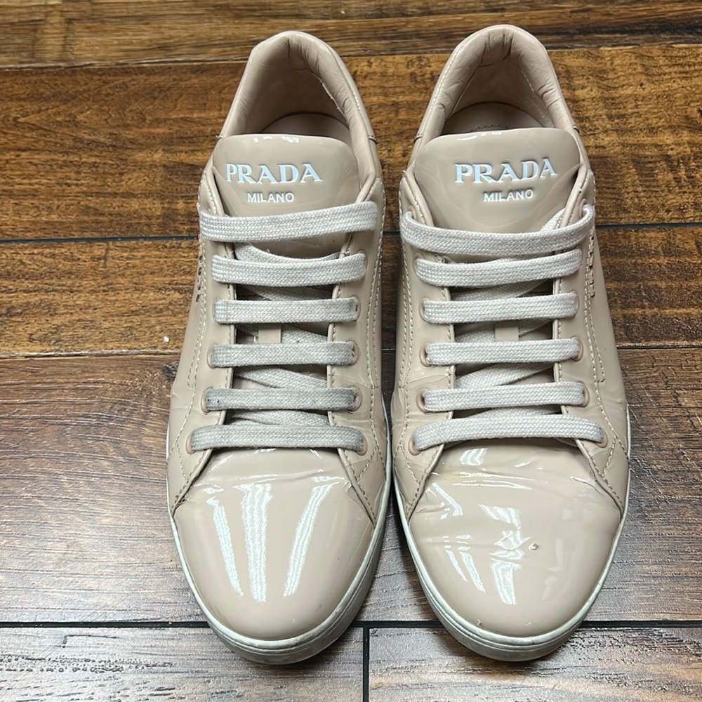 Prada nude sneakers size 38